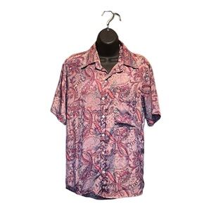 Earthbound Paisley Button Down Shirt Size Small